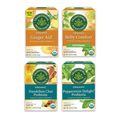 Traditional Medicinals Tea, Organic Triple Mint - Supports Healthy Digestion - Kosher, Non-GMO, Caffeine-Free - 16 Tea Bags