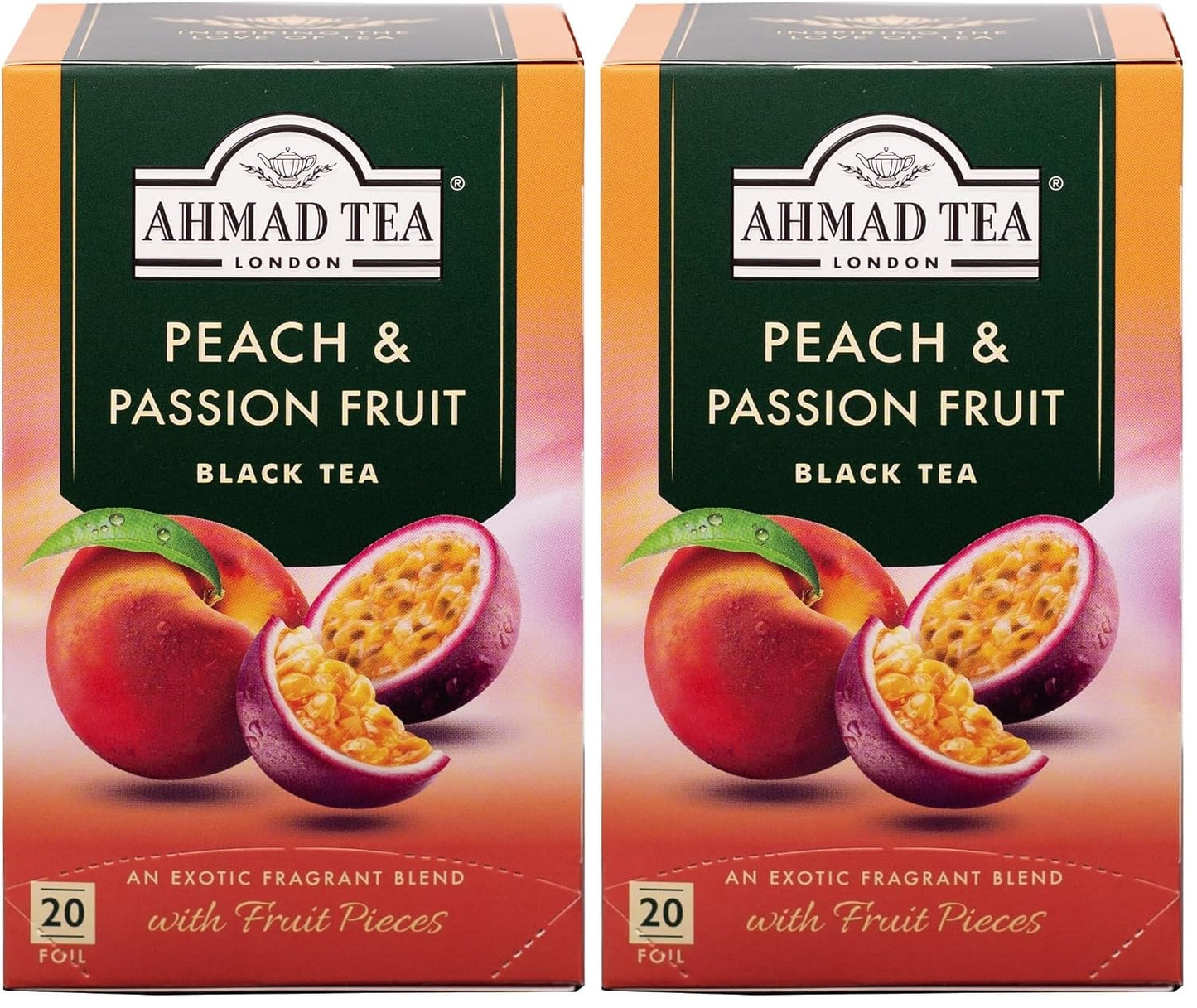 Ahmad Tea Herbal Tea, Camomile, Honey, & Lavender 'Sleep' Natural Benefits Teabags, 20 ct (Pack of 1) - Decaffeinated & Sugar-Free