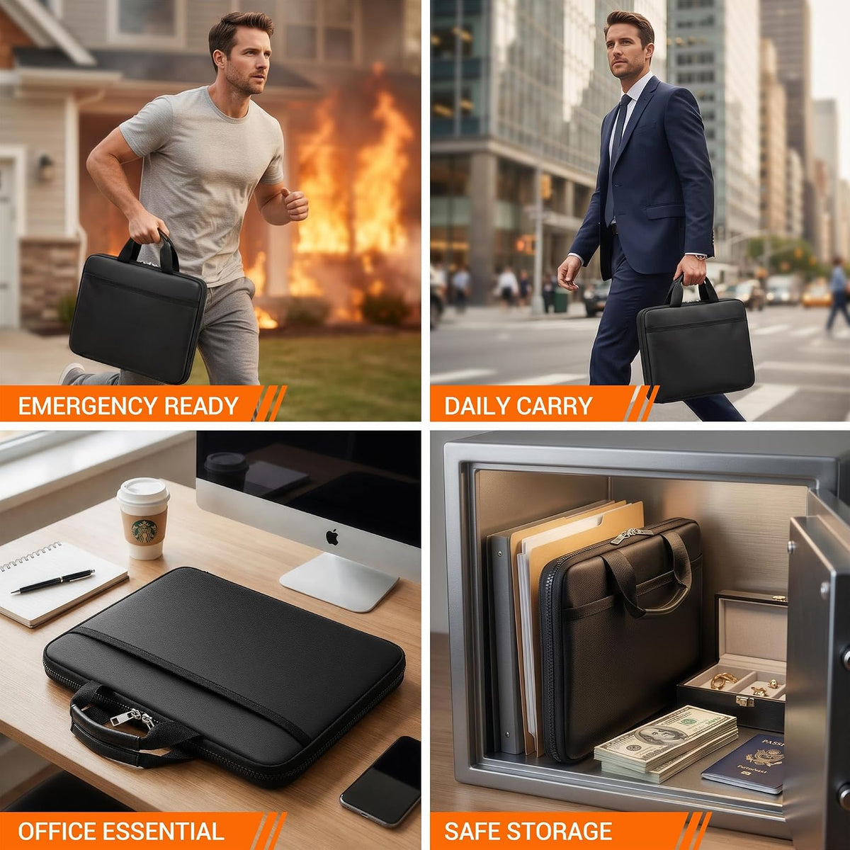 TILYMOL Fireproof Document Bag (5200℉) with Upgraded Heat Insulated Layers