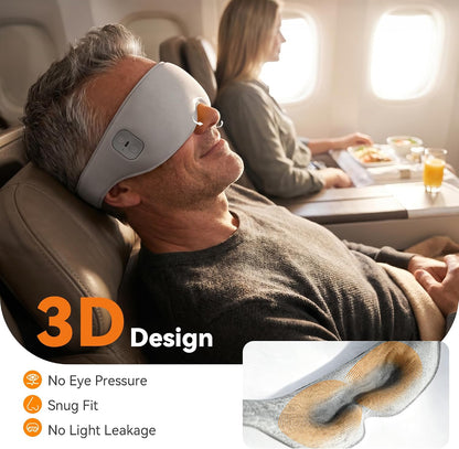 Heated Eye Mask Cordless Relieves Dry Eyes Fatigue（Grey