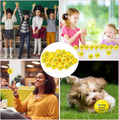Poen 120 Pcs Motivational Foam Balls with Inspirational Quotes