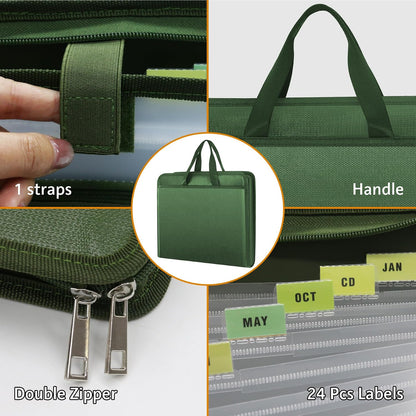 onvvippiv Important Document Organizer Folio Accordion File Organizer