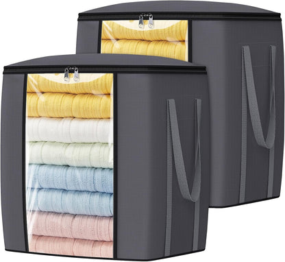 TasticTotes 120L Extra Large Blanket Clothes Storage Bags, Gray