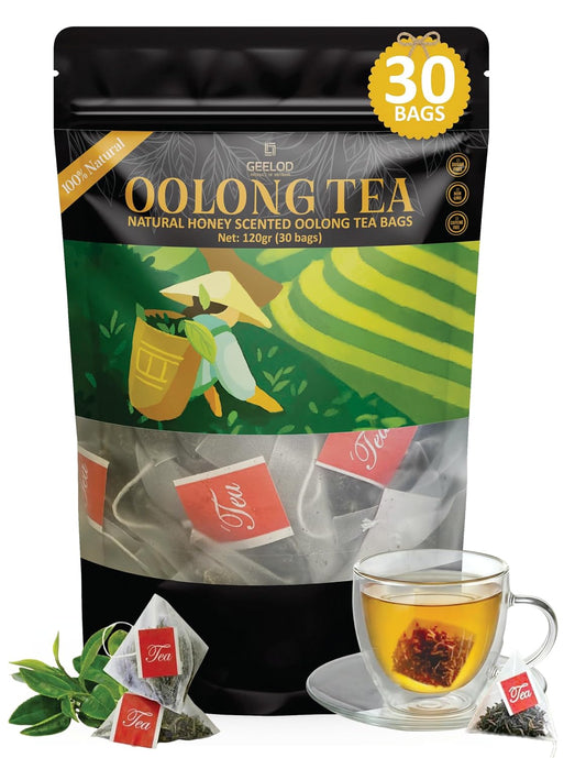 Natural Oolong Tea Bags - 100% Premium Whole Leaf Honey Aroma Cortisol Tea