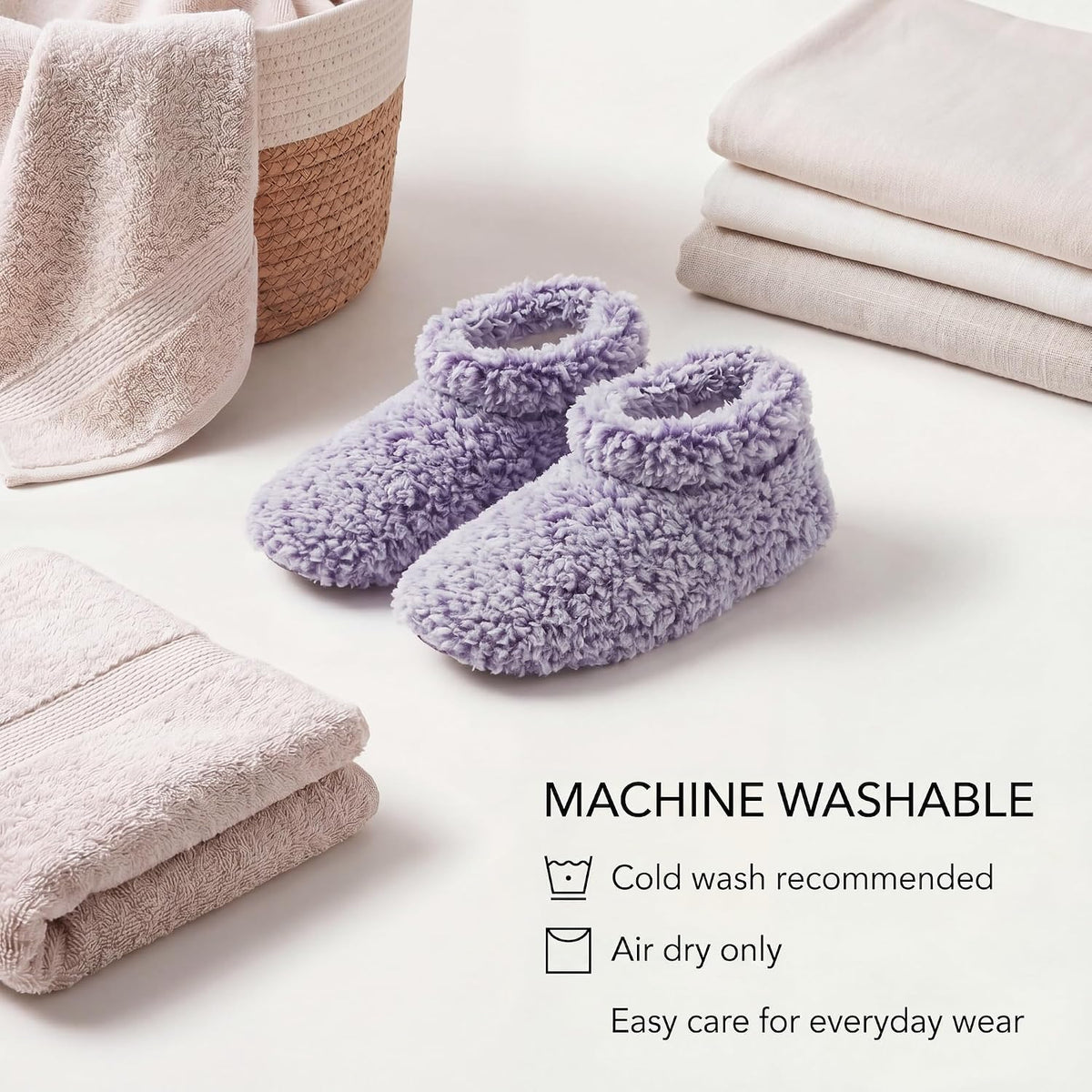 Cozylook Fuzzy Slippers for Women Indoor Soft Sole Slipper Socks