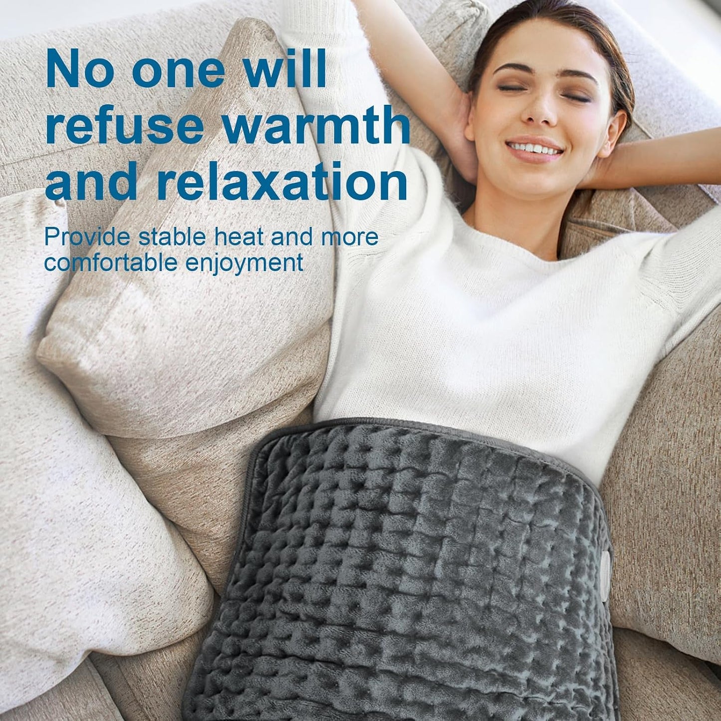 Heating Pad for Back, Electric Heating Pads for Cramps/Abdomen/Waist/Shoulder with 6 Heat Settings and Auto-Off, Moist/Dry Heat pad, Mothers Day Gifts for Mom Women Wife Grandma, 12" x 24"