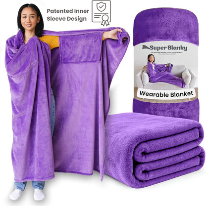 Super Blanky Wearable Blankets for Women & Men, Graduation Day Gift for Her, Cozy Gifts for Women, Wife Birthday Gifts Ideas