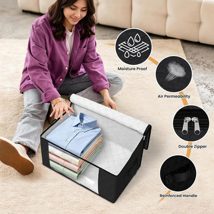Fab totes Storage Bags for Clothes Blanket Storage Bins with Lids