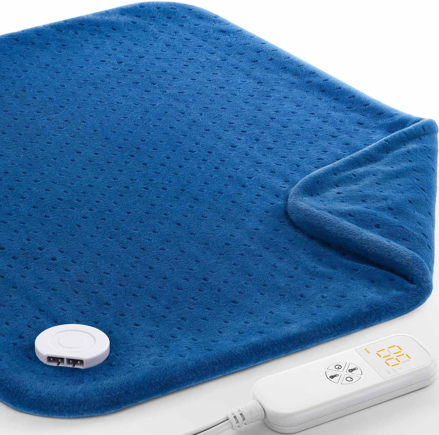 Heating Pad for Back Pain Relief, 33"x17" Electric Heating Pad for Shoulder, Neck, Cramp, Menstrual Pain, Christmas Gifts for Women Men Mom Dad - 6 Heat Settings and Auto-Off, Moist/Dry Heat pad, Gray