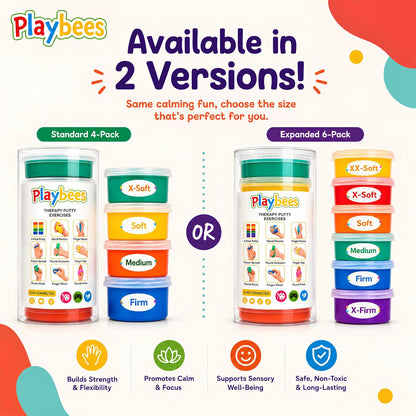 Playbees Therapy Putty, Sensory Hand Exercise for Kids & Adults