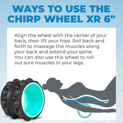 Chirp Wheel XR 3P Massage Roller Set - 10” Acupressure, 6” Knot-Kneading Thumb, 4” Neck & Headache Tension Relief, High Density Foam Massage Rollers for Back & Neck Pain, 500lbs Capacity, Black