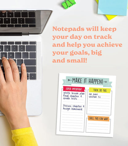 Carson Dellosa Aim High To Do List Notepad―5.75" x 6.25" Paper Stationery, Daily Checklist, Goals, Reminders, Notes, Motivational Organizer (50 sheets)