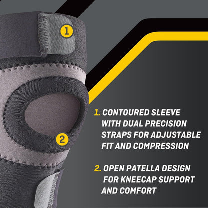FUTURO Performance Compression Knee Support, Ideal for Everyday Activities, One Size - Black