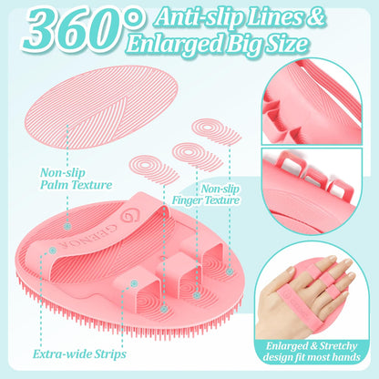 New Foot Brush with Adjustable Long Handle, 3-in-1 Foot Scrubber for Wet or Dry Brushing, 10.2’’- 27.5’’ Foot Scrub Brush for Senior, Pregnant, Disabled, or Injured, Gift-Box Packed(White)