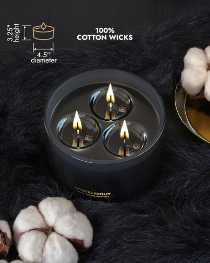 96NORTH Luxury Vanilla Soy Candles | Large 3 Wick Jar Candle | Up to 50 Hours Burning Time | 100% Natural Soy Wax | Relaxing Aromatherapy Aesthetic Candle | Housewarming Gift for Men and Women