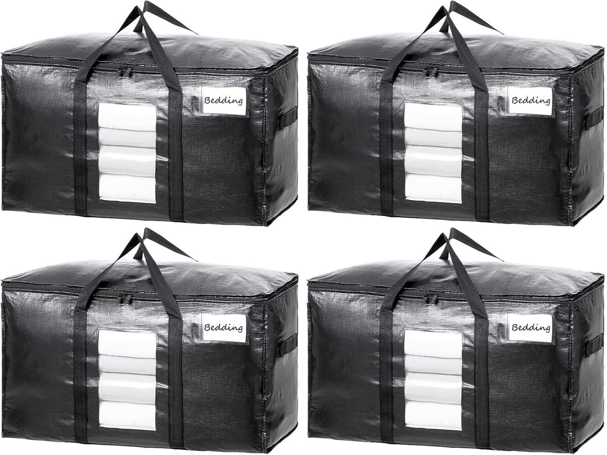 TAILI Blue Extra Large Moving Bags,Storage Bags with Visible Window