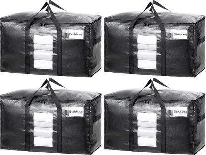 TAILI Blue Extra Large Moving Bags,Storage Bags with Visible Window