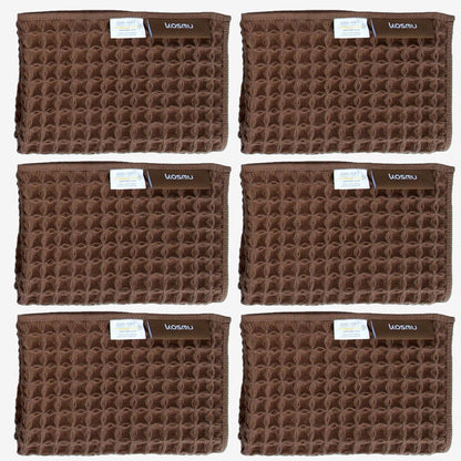 Luxury Organic Japanese Cotton Hair Drying Waffle Towel Wrap for Women | Absorbent, Quick-Dry Head Turban for Shower, Sauna, Spa | Extra Large for Long, Curly, Straight Hair With Button (White, 1 Pc)