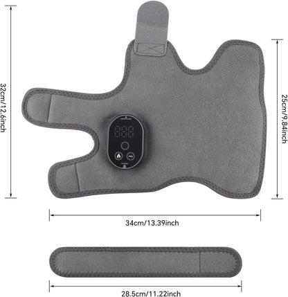 2PCS Cordless Foot Massager for Neuropathy, Foot and Ankle Massager for Pain Relief, 3000mAh Rechargeable Ankle Heating Pad with Massage for Circulation, Gray