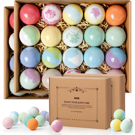 ZenBombs Bath Bombs Set, Natural Shea Butter & Safe Oil Bath Bomb