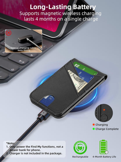 TopMade Magnetic Wallet Stand Tracker for Magsafe (iOS Only), Black