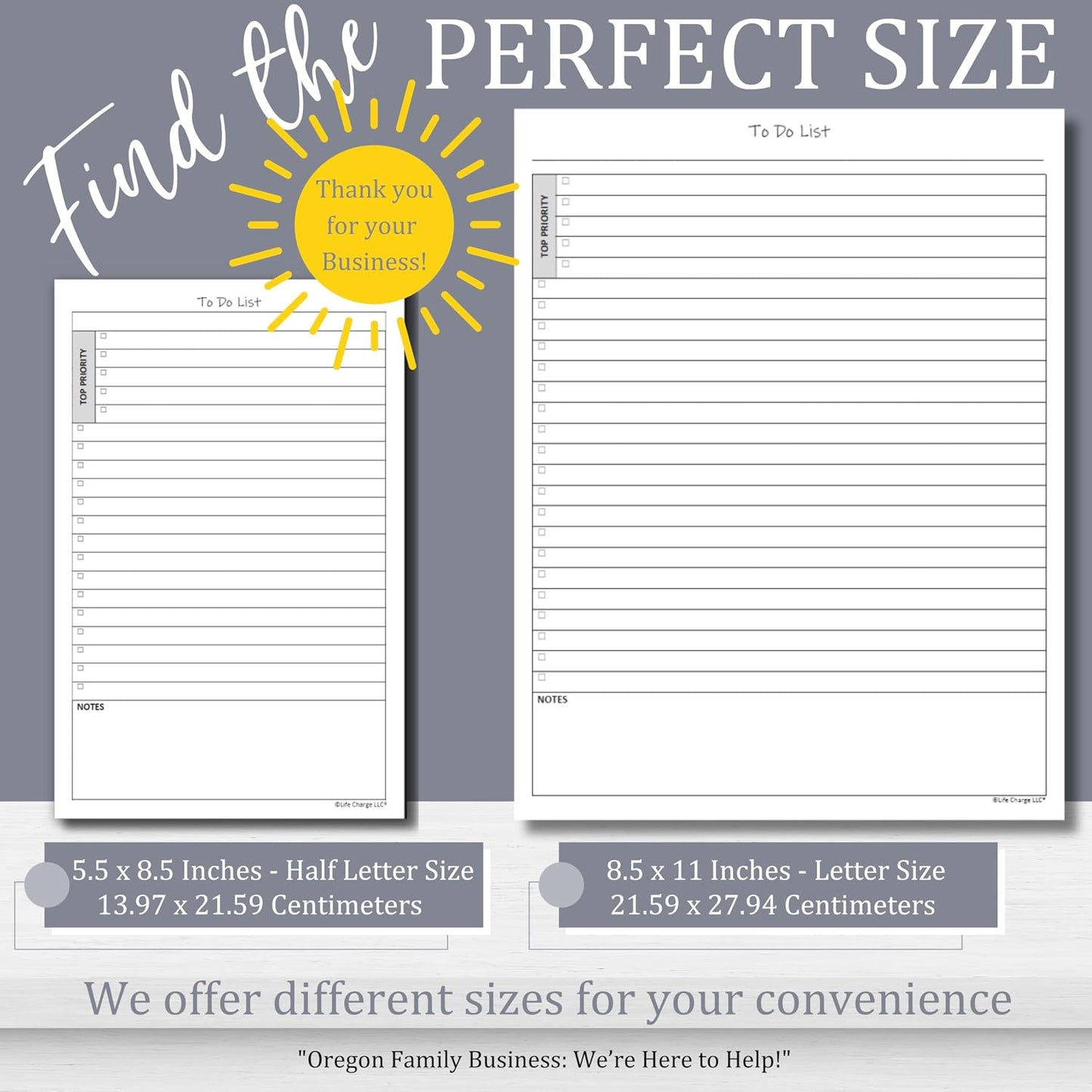 Life Charge Weekly Planner Notepad for Work & Home, Weekly To Do List Pad with Daily Checklist, Priority & Notes, 60 Pages, 8.5 x 11 Letter, Landscape