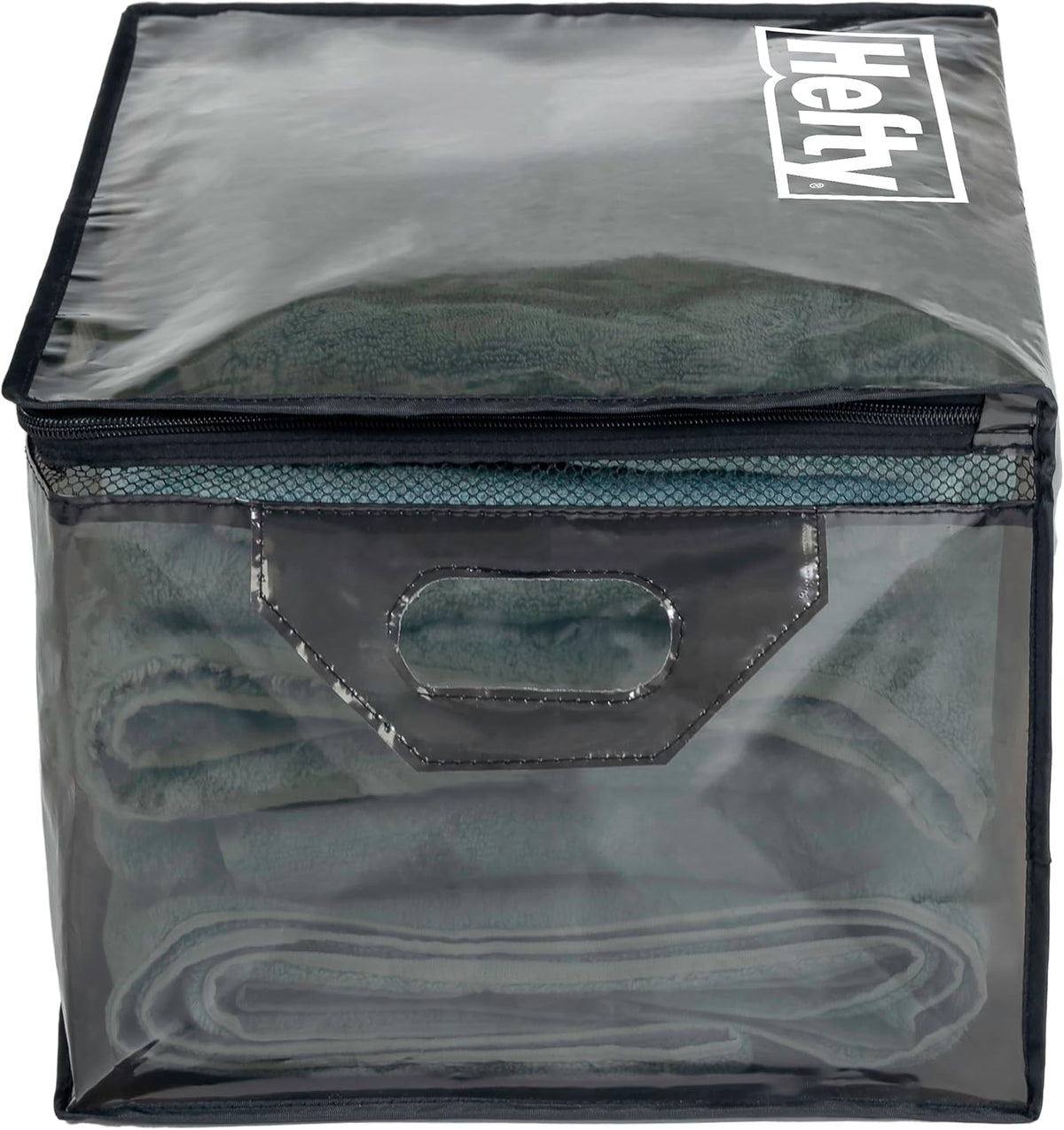 Hefty Storage Bags Extra Large Double Zipper Backpack, Heavy Duty Water Resistant Moving Totes with Shoulder Straps, Foldable Reusable Packing Organizers, (X-Large Black)