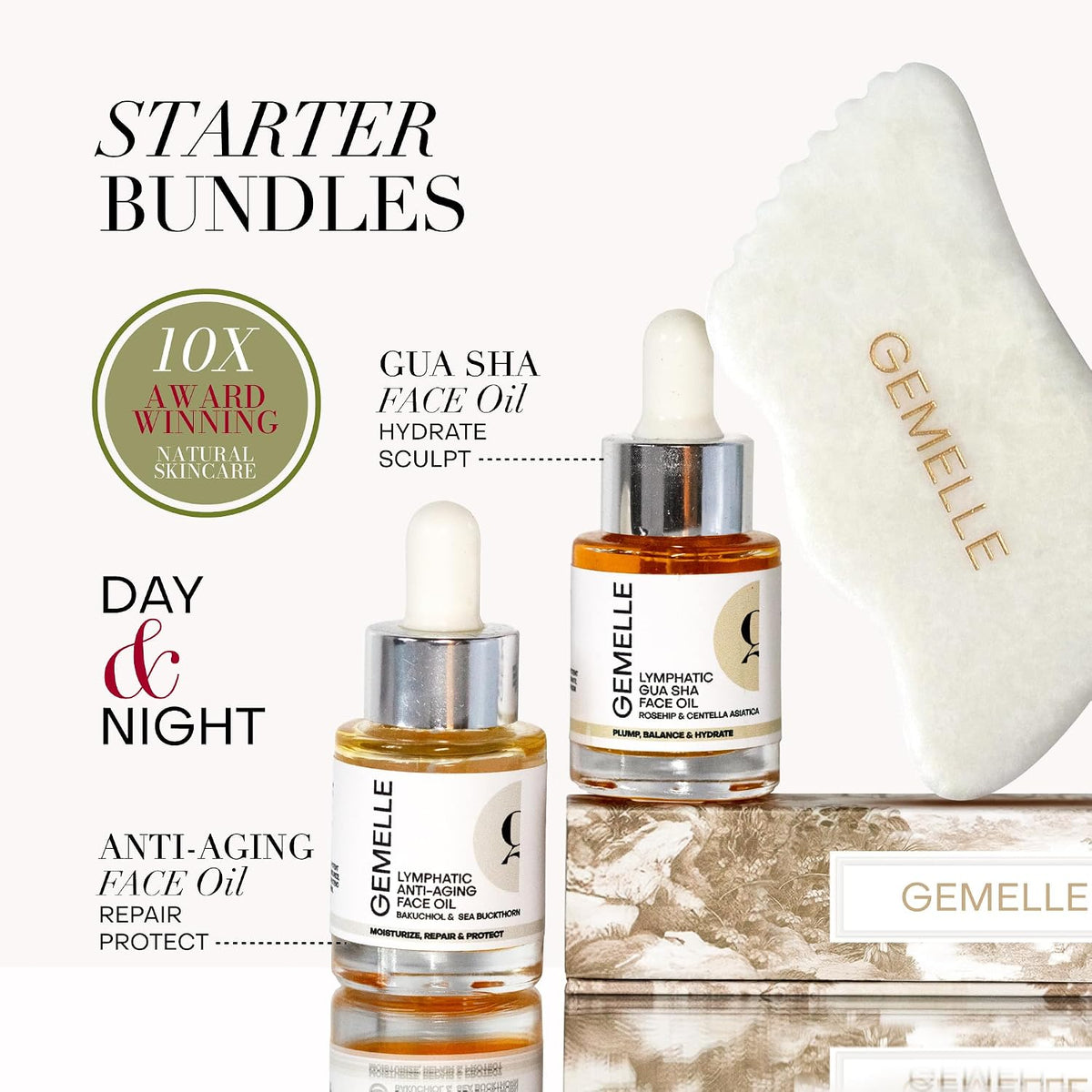GEMELLE White Jade Gua Sha Tool