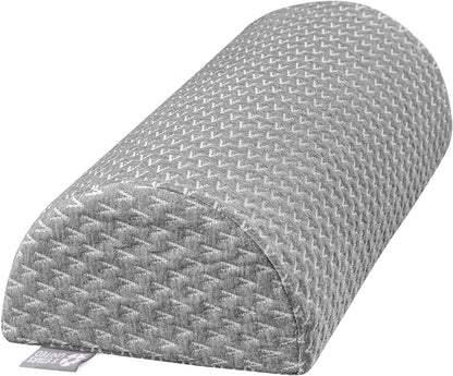 5 STARS UNITED Knee Pillow for Back Sleeping – Half Moon Bolster Pillow for Legs, Under Knee Pillow for Sleeping on Back, Memory Foam Leg Pillow for Back Pain, Gray