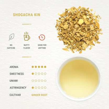 Senbird Caffeine-Free Japanese Ginger Loose Tea - Shogacha Kin (2.12oz/60g)