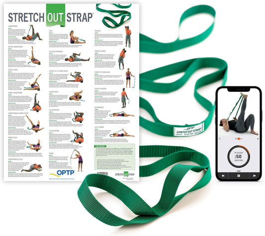 OPTP The Original Stretch Out Strap with Exercise Poster – Made in the USA