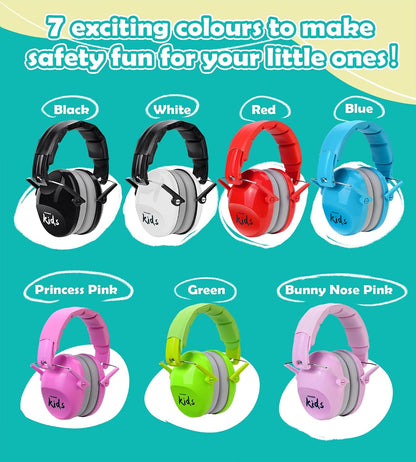 PROHEAR 032 Kids Ear Protection – Ear Muffs for Noise Reduction, 25NRR Noise Cancelling Headphones for Kids,Toddlers, Autism, Sensory Use, Hearing Protection – Orange