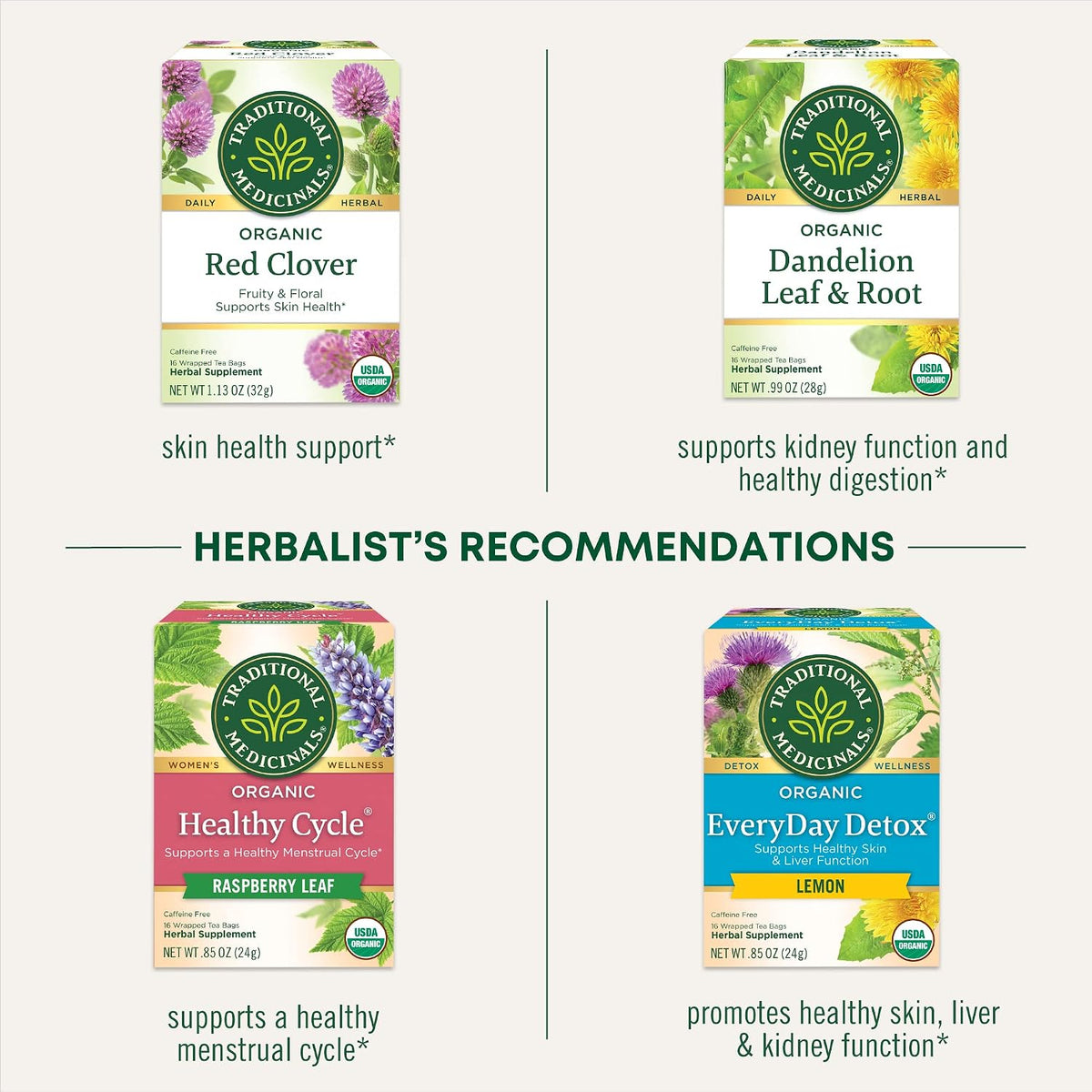 Traditional Medicinals Organic EveryDay Detox Schisandra Berry, 16 Tea Bags