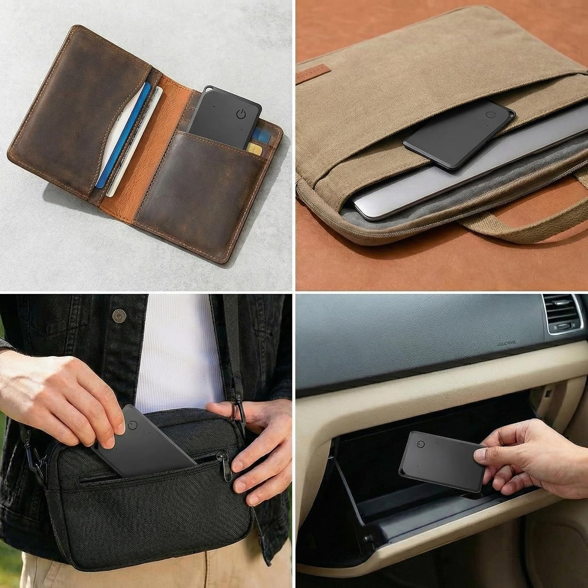 MFi Certified Wallet Tracker Card Compatible with Apple Find My Air Tag iOS