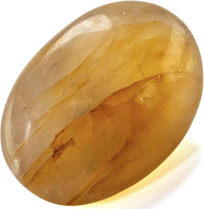 KALIFANO Palm Stone with Healing & Calming Effects - AAA+ Grade High Energy Worry Stone with Information Card - Reiki Crystal Used for Courage (Family Owned and Operated)