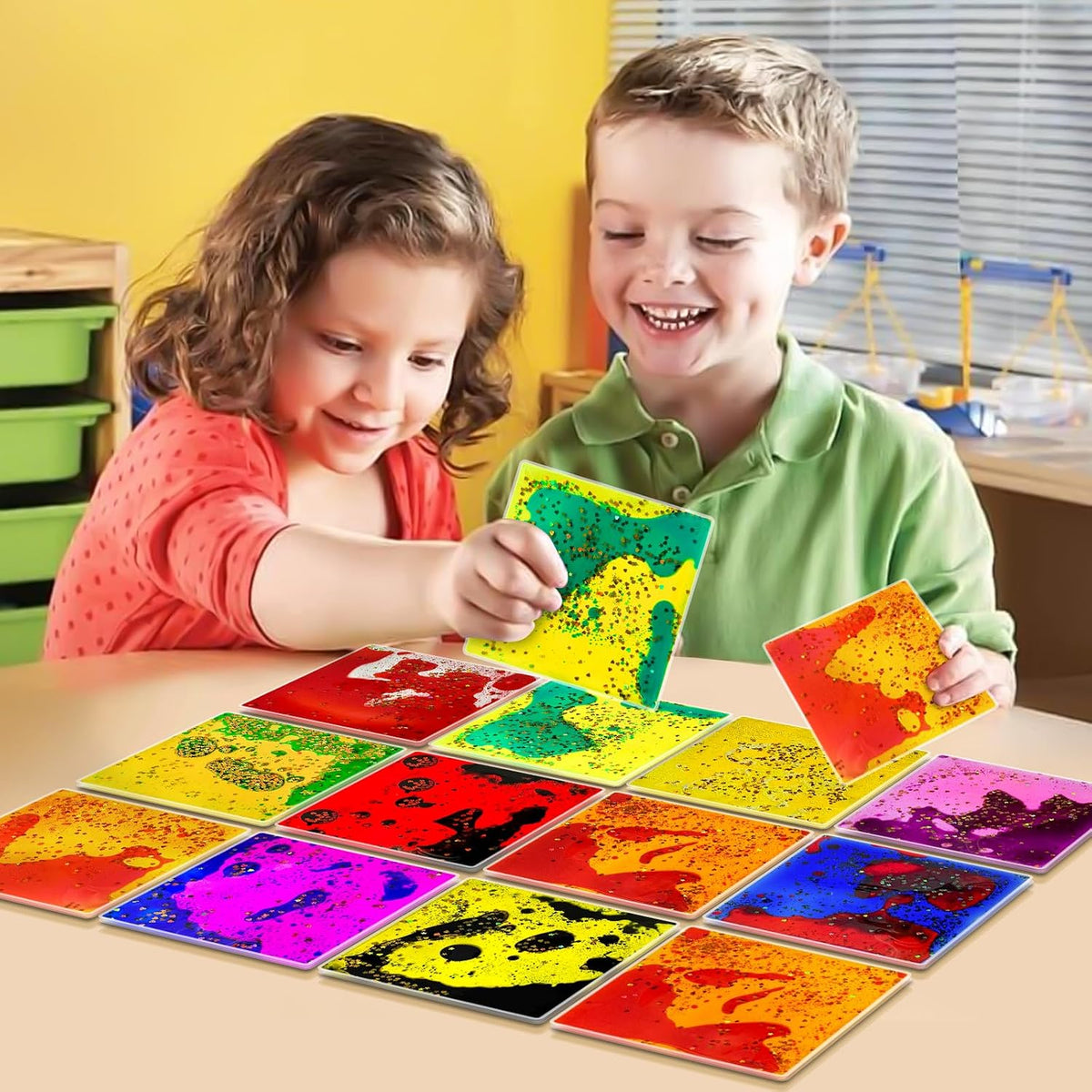 Onyoloy Sensory Soft Gel Liquid Toys - Hexagon Sensory Motion Fidget