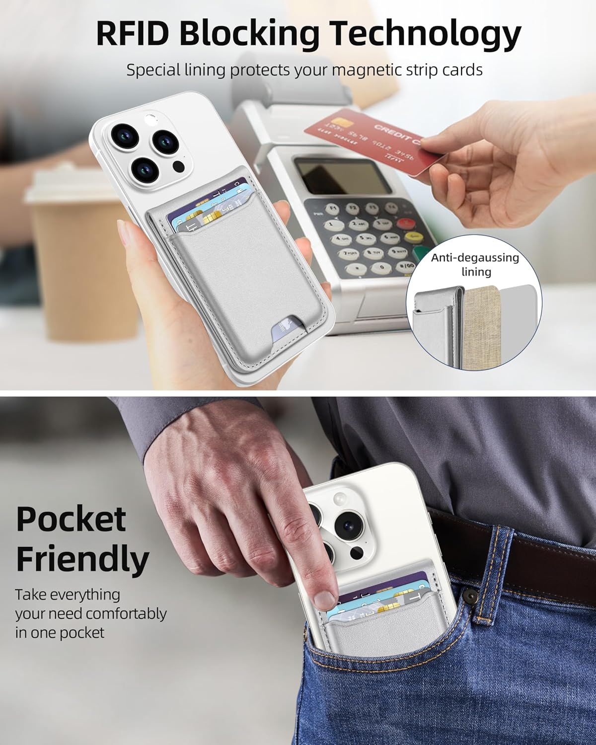 ExtreLife for Magsafe Wallet, Works with Apple Find My, 6 Cards Holder