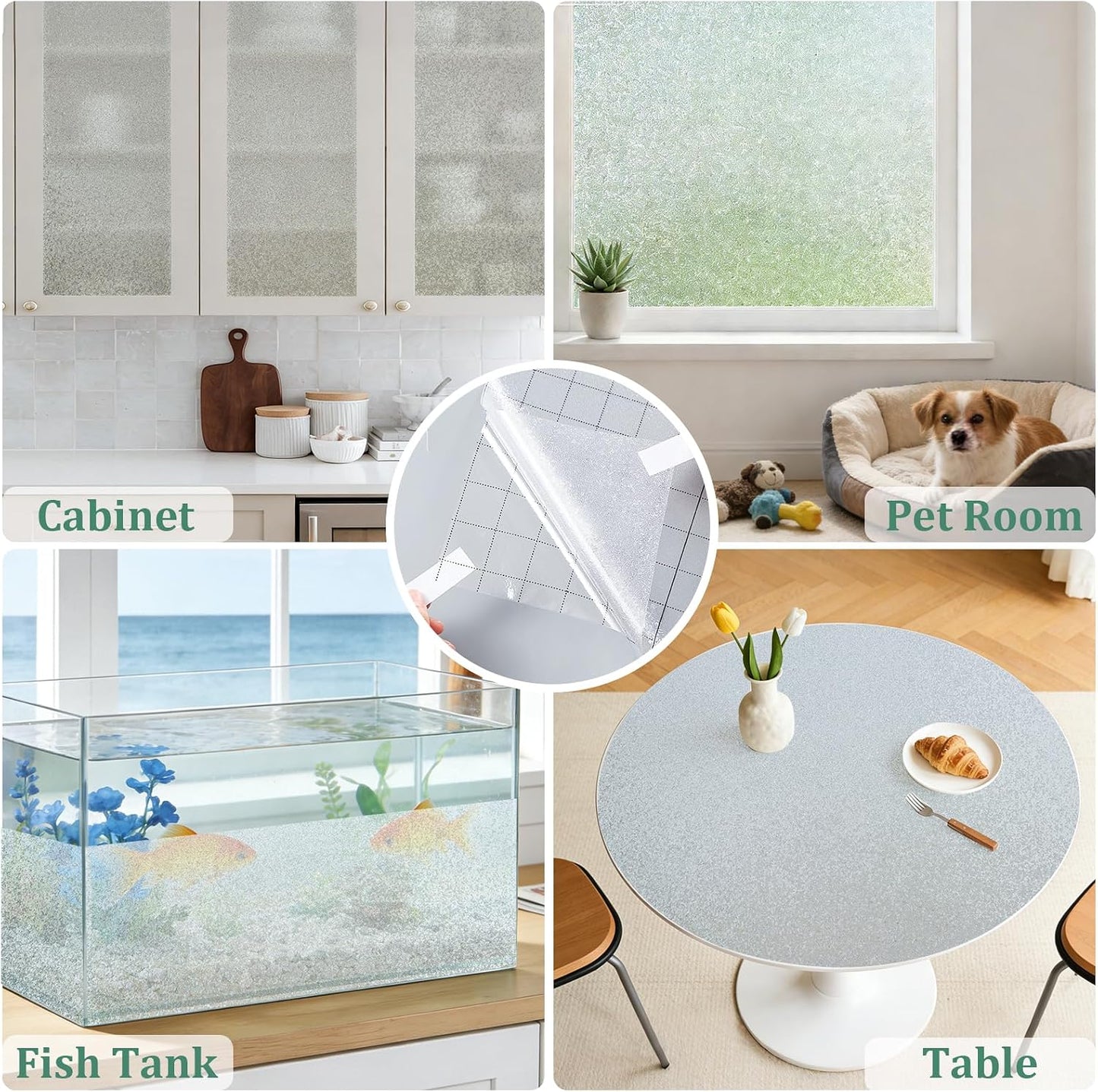 Coavas Blackout Window Privacy Film, Geometric Pattern, 11.8" x 78.7"