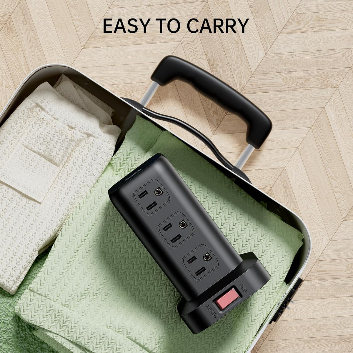Extension Cord with Multiple Outlets, SMALLRT Power Strip Tower, Outlet Extender with 12 AC Outlets 4 USB, 6.5FT Extension Cord for Home Dorm Room, Office Supplies,Overload Protection