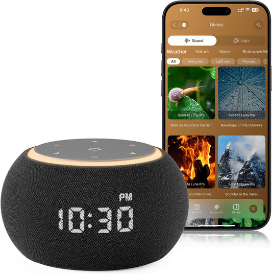 Hotmoon Luna Pro Smart Sound Machine, 507 Sounds, Dual-Stage Alarm, Plug in