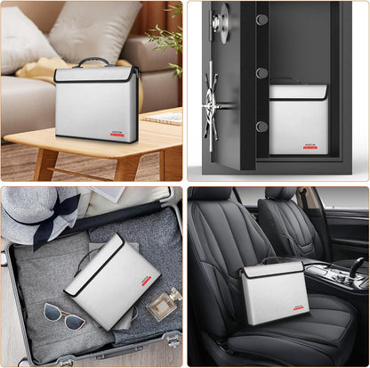 Hontom 6400℉ Fireproof Document Bag with 2 Pockets