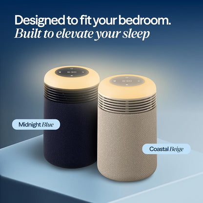 BLUEAIR Air Purifier & Sunrise Alarm Clock for Bedroom, Nursery – HEPASilent™, Wake-Up Light, White Noise & Soothing Sounds for Natural Sleep, USB-C, Mini Restful