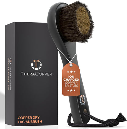 TheraCopper Copper Dry Brushing Body Brush for Lymphatic Drainage
