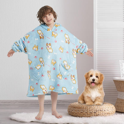 Fiosnow Glow in the Dark Unicorn Blanket Hoodies for Kids 6-13YR Oversize Wearable Blanket Hoodies for Boys Girls Teens