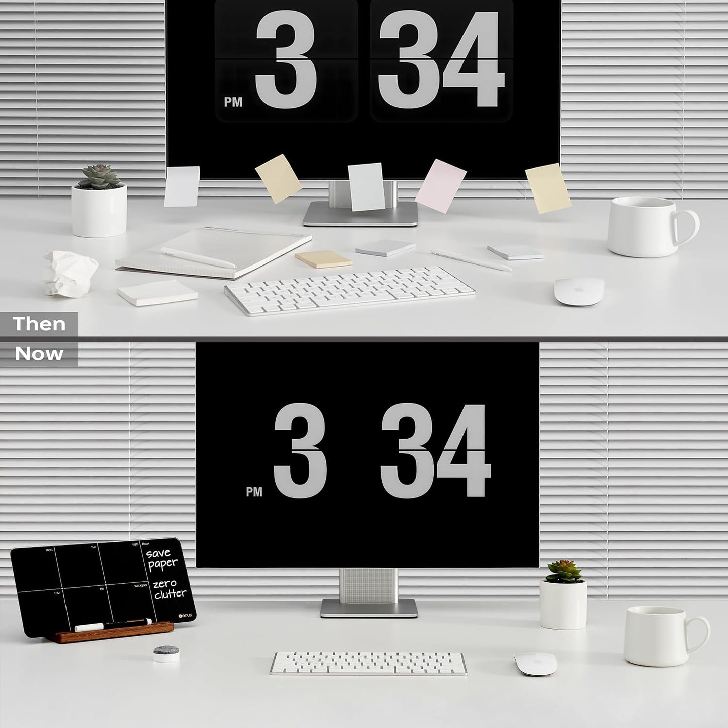 Desktop Glass Weekly Planner Whiteboard with Detachable Wood Stand,Small Portable Dry Erase Calendar to Do List White Board 12x6" for Office, Home, Schools, Marker&Eraser Included, Yeoux