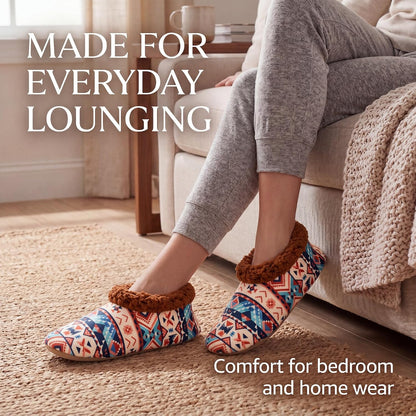 Cozylook Fuzzy Slippers for Women Indoor Soft Sole Slipper Socks