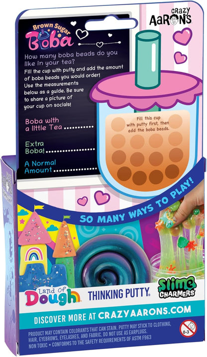 Crazy Aaron's Thinking Putty® - Brown Sugar Boba - Sensory Putty for Kids and Grown ups in a 4" Tin - Creative and Endless Fun, Stress Relief Therapy Toys, Never Dries Out - Made in USA
