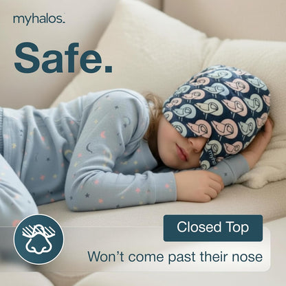 Myhalos® Migraine Relief Cap, Ice Hat for Migraines, Headache Relief Cap, 30% More Gel, Hot & Cold Therapy Head Ice Pack, Cooling Headache Hat, Tension Wrap, Hangover Cap, Ice Face Mask, FSA|HSA