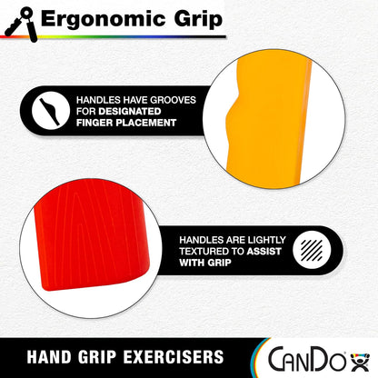 CanDo Hand Grip Exerciser Pair-Green, Medium