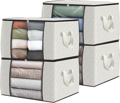 Fab totes Storage Bags for Clothes Blanket Storage Bins with Lids